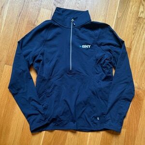 Cutter & Buck BNY Adapt Eco Knit Half Zip Pullover in Navy Blue